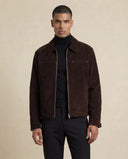 Man wearing the VAËL Draël velvet zip jacket