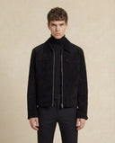 Man wearing the VAËL Draël velvet zip jacket
