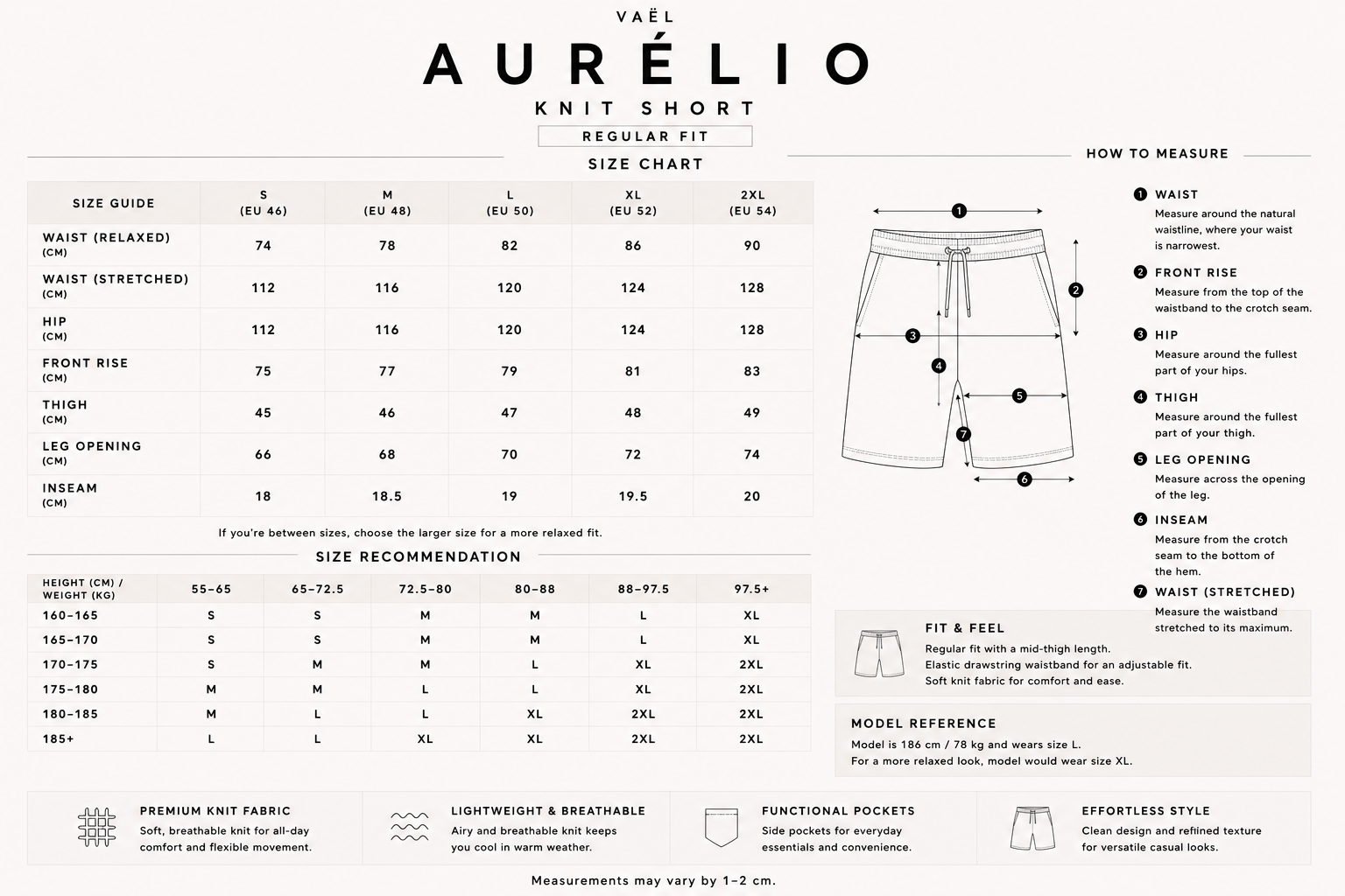 Size guide for 