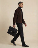 Man wearing the VAËL Draël velvet zip jacket