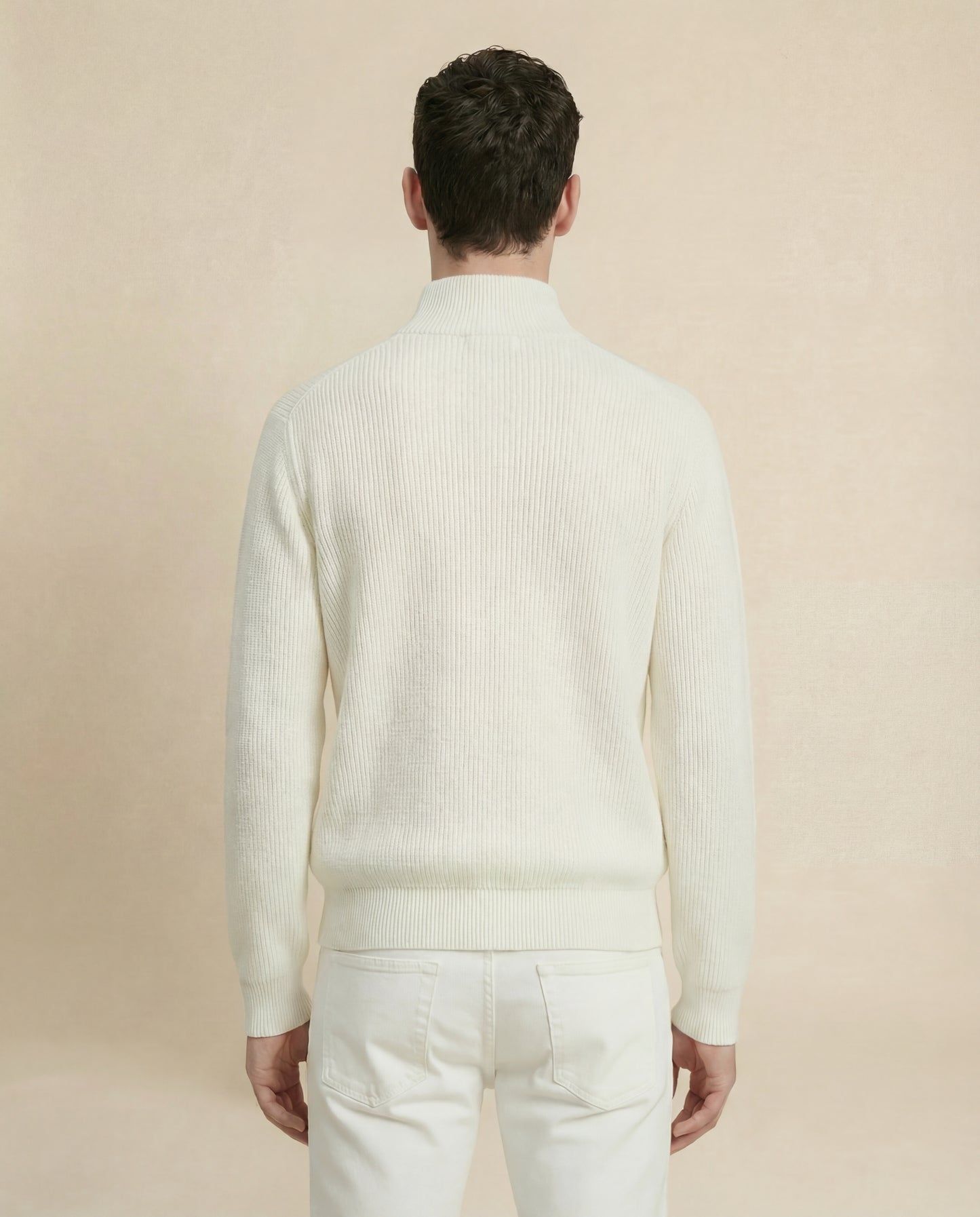Caël | Ribbed Half-Zip Wool Sweater