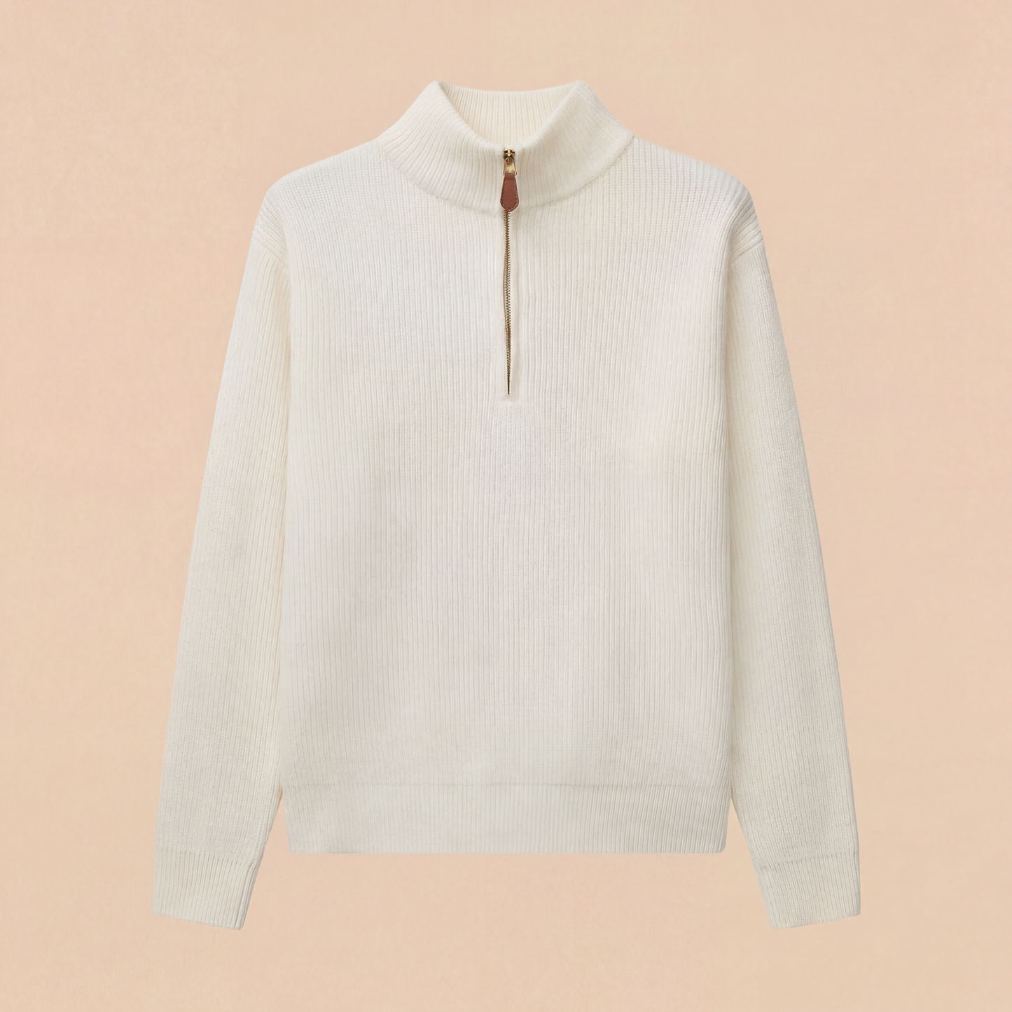 Caël | Ribbed Half-Zip Wool Sweater