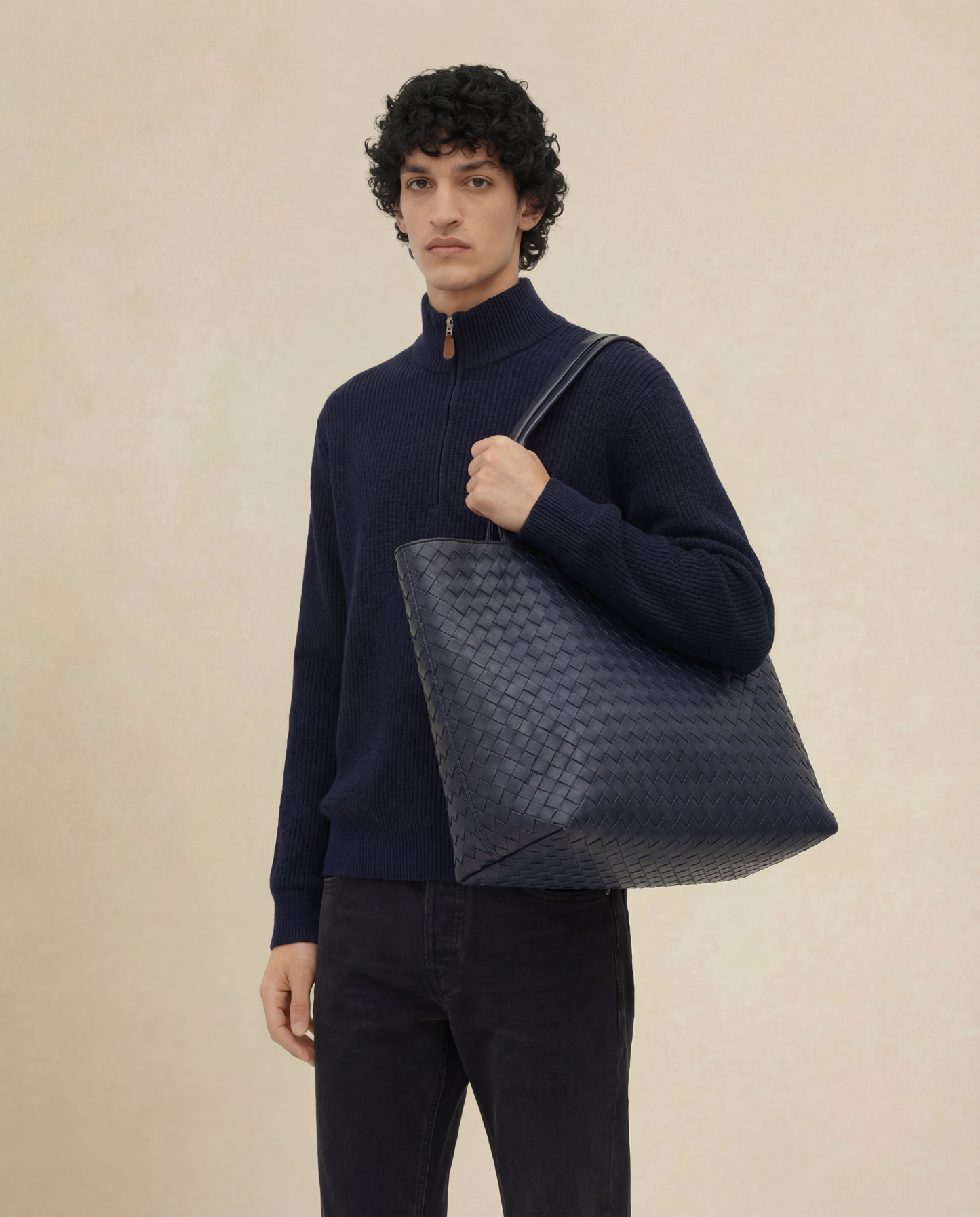 Caël | Ribbed Half-Zip Wool Sweater