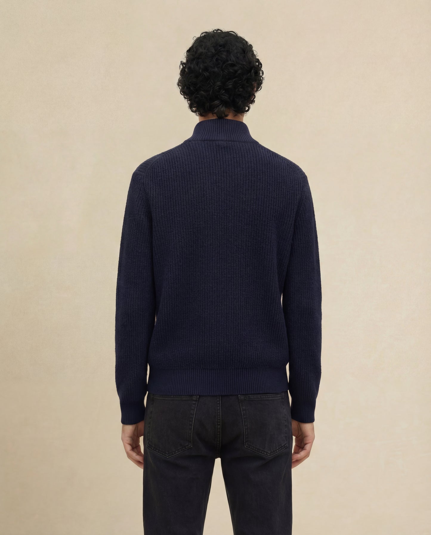 Caël | Ribbed Half-Zip Wool Sweater