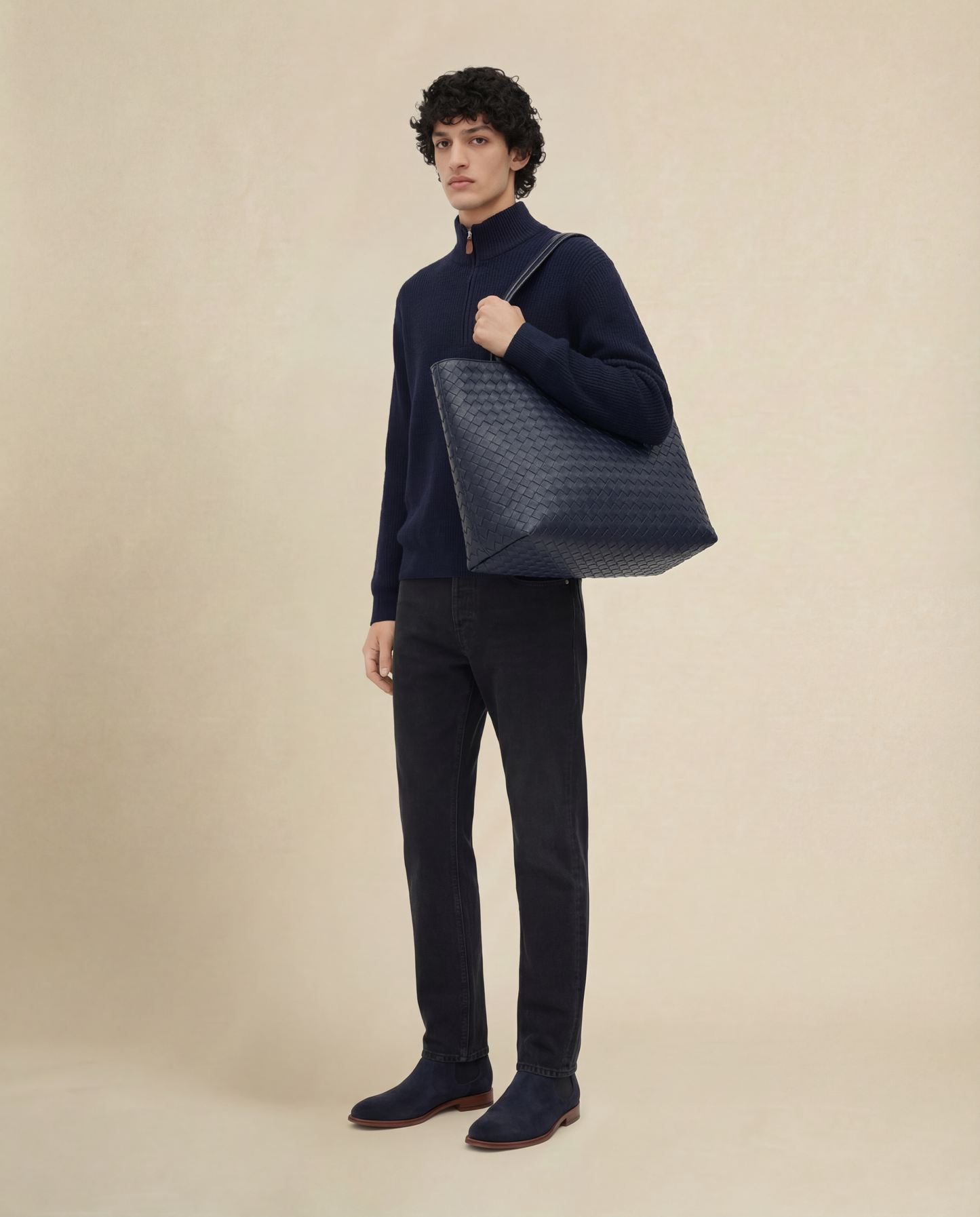 Caël | Ribbed Half-Zip Wool Sweater