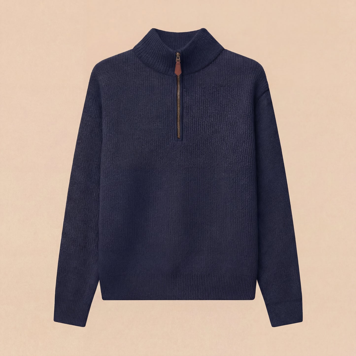 Caël | Ribbed Half-Zip Wool Sweater
