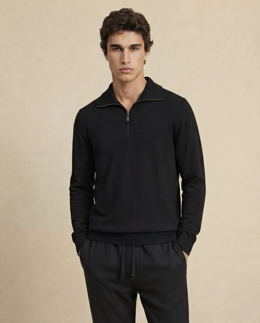 Vālen | Fine Wool Half-Zip Sweater