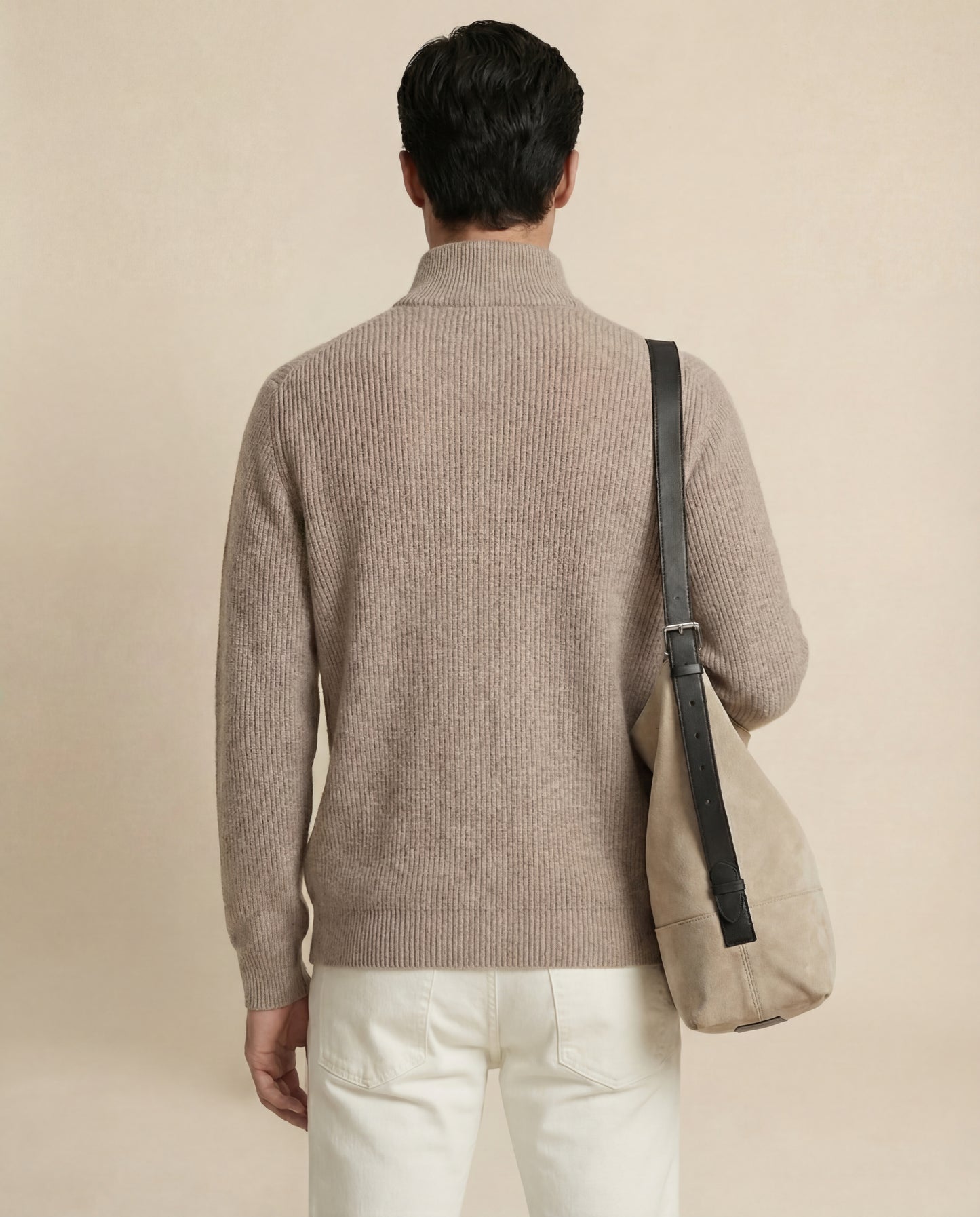 Caël | Ribbed Half-Zip Wool Sweater