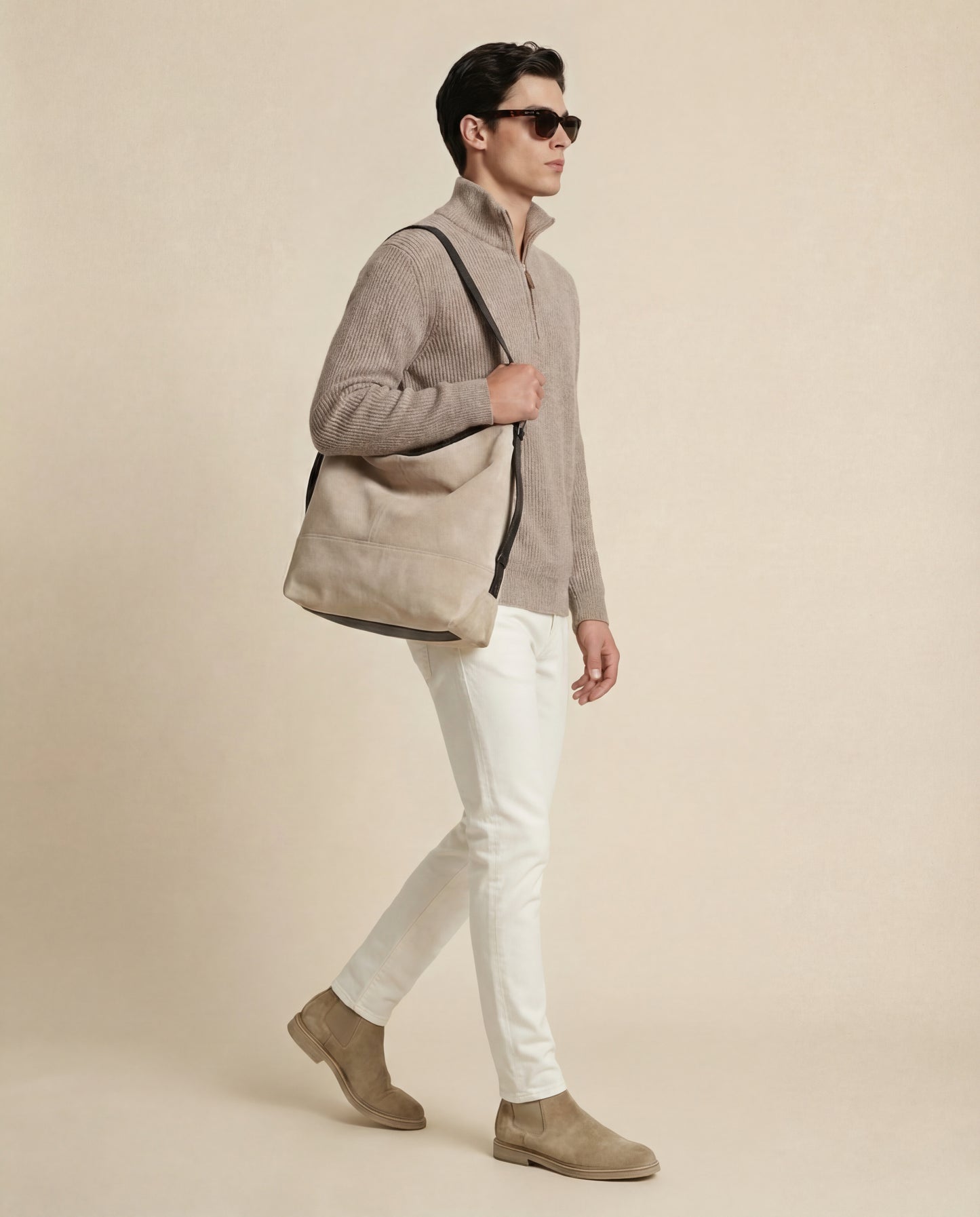 Caël | Ribbed Half-Zip Wool Sweater
