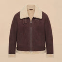 Man wearing the VAËL Tavrōk shearling flight jacket