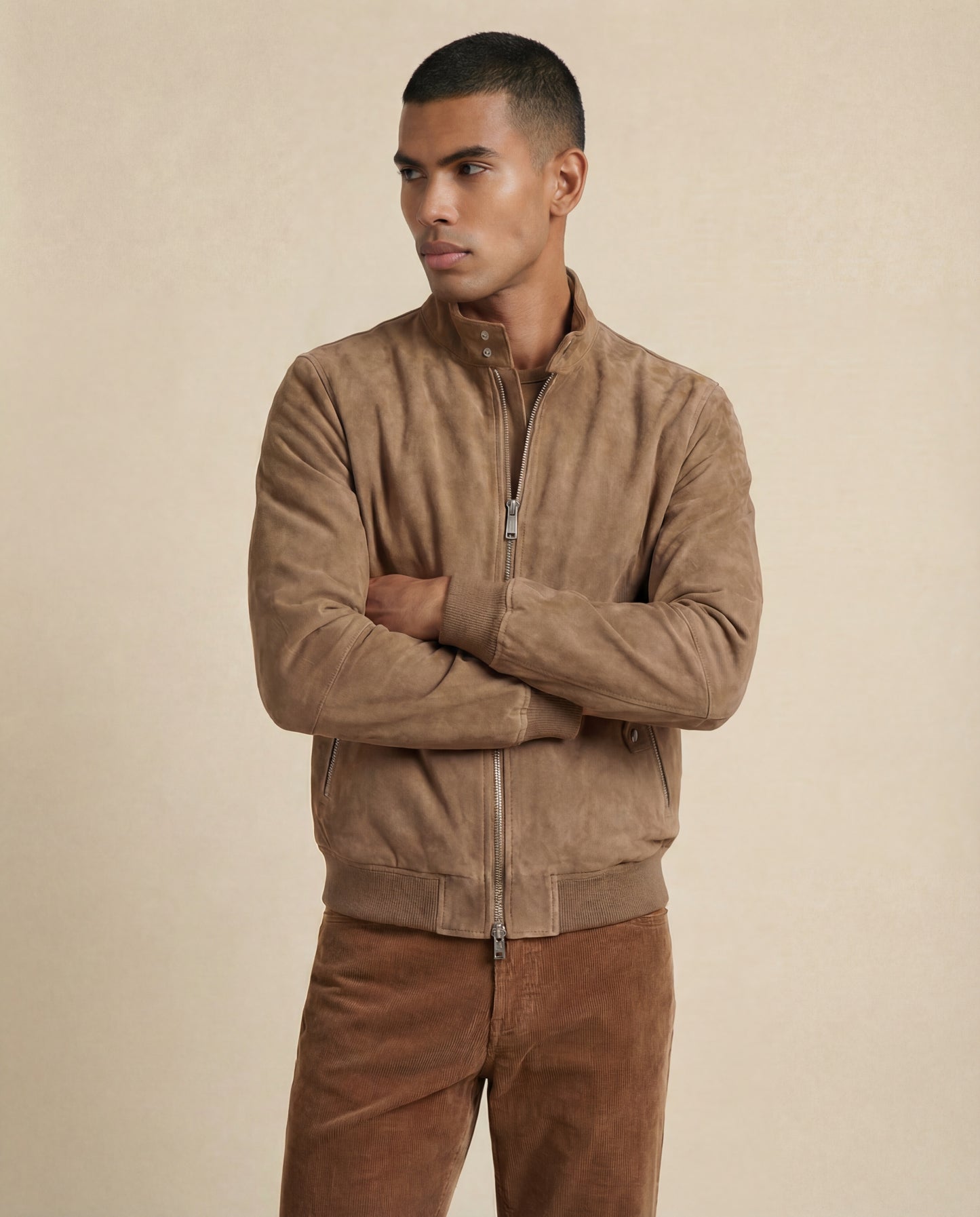 Köda | Suede Bomber Jacket