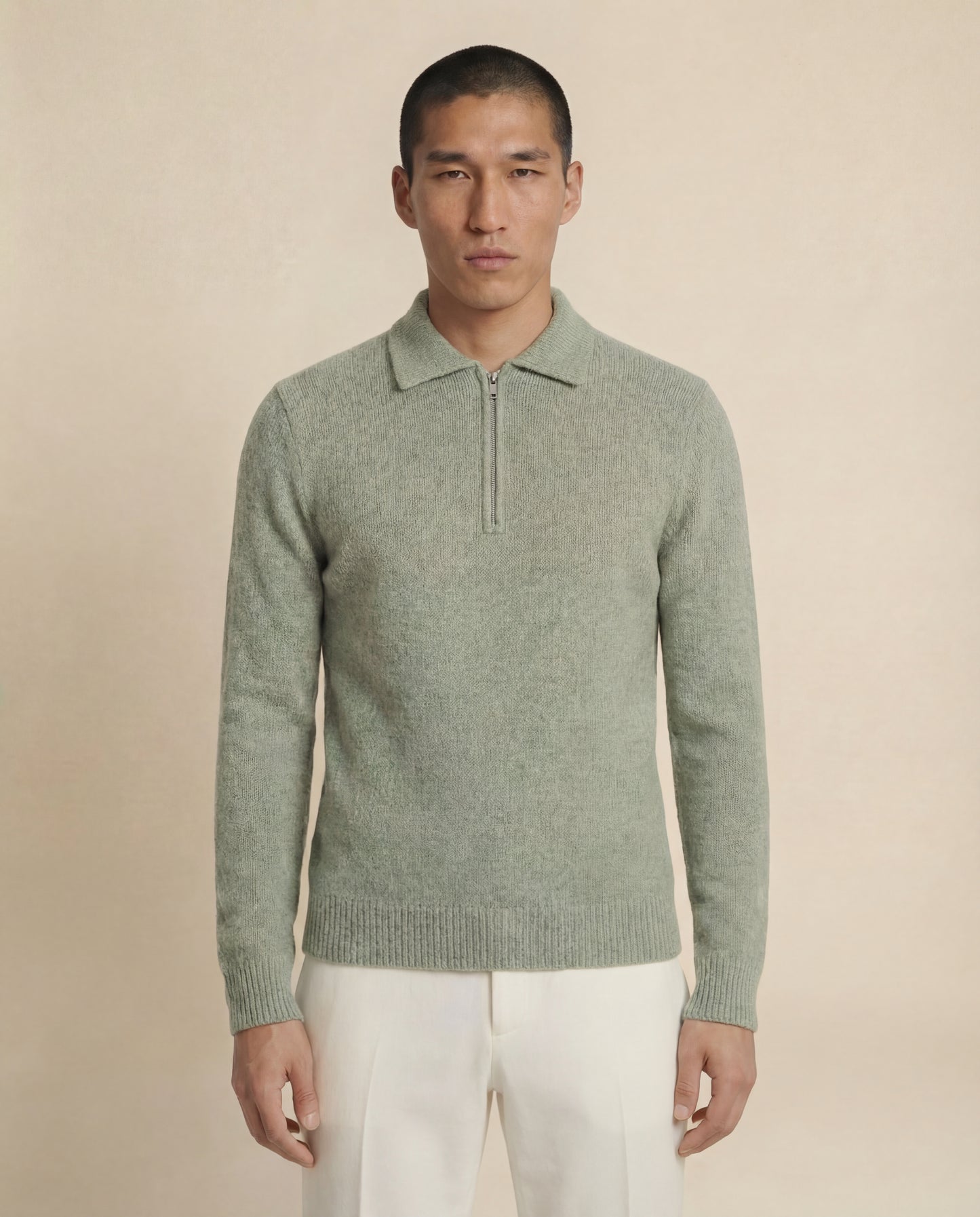 Solēn | Wool Zip Polo