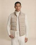 Man wearing the VAËL Saël lightweight down vest