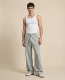 Man wearing the VAËL Kaïro wide-leg cotton jogger in heavyweight premium cotton