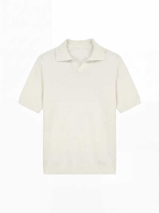 Aurélio Open Collar Knit Polo