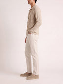 Man wearing the VAËL Avélio slim knit overshirt