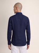 Navy Linen Shirt