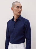 Navy Linen Shirt