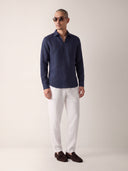 Navy Canapa Popover Shirt