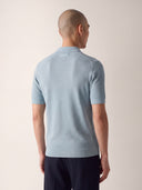 Ghiaccio Blue Premium Cotton Polo Shirt