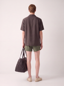 Caffe Brown Bamboo Viscose Camp Collar Shirt