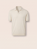 Avorio Cream Cotton Pique Polo Shirt