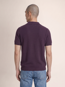 Prugna Purple Cotton Pique Polo Shirt