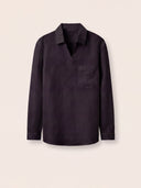 Black Canapa Popover Shirt