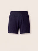 Navy Cotton Moss Stitch Shorts