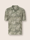 Alloro Green Open Knit Polo Shirt