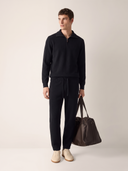 Black Knit Half-Zip Sweater