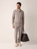 Taupe Knit Tailored Jogger