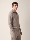 Taupe Knit Half-Zip Sweater
